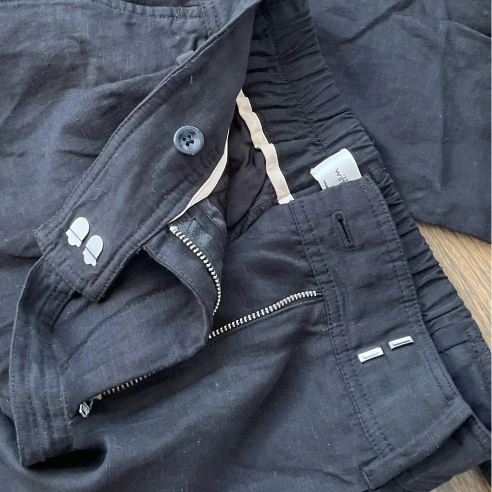 Aritzia Wilfred Kafka Belted Linen Cargo Pants High Rise Cropped